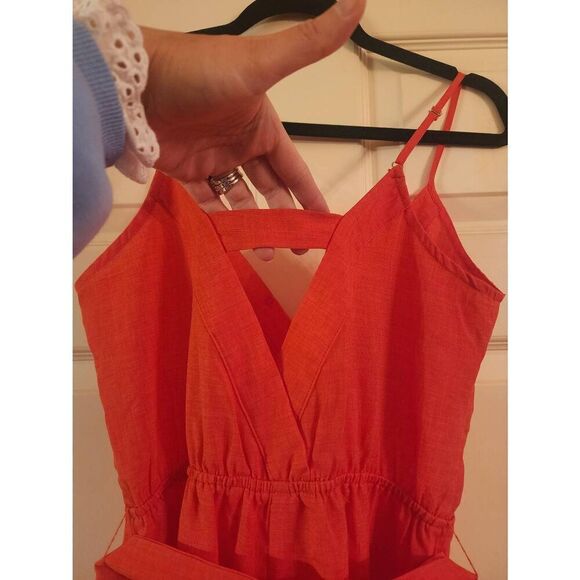 Flying Tomato spaghetti strap jumpsuit in burnt orange size small with belt - Picture 4 of 9